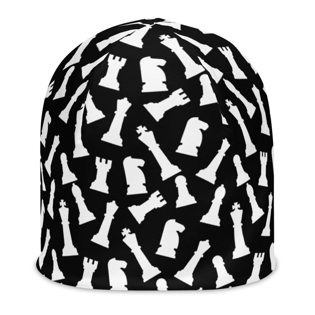 Chess Pattern Black Beanie