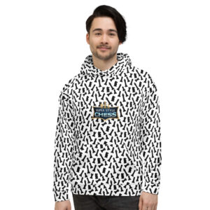 Chess Pattern White Hoodie