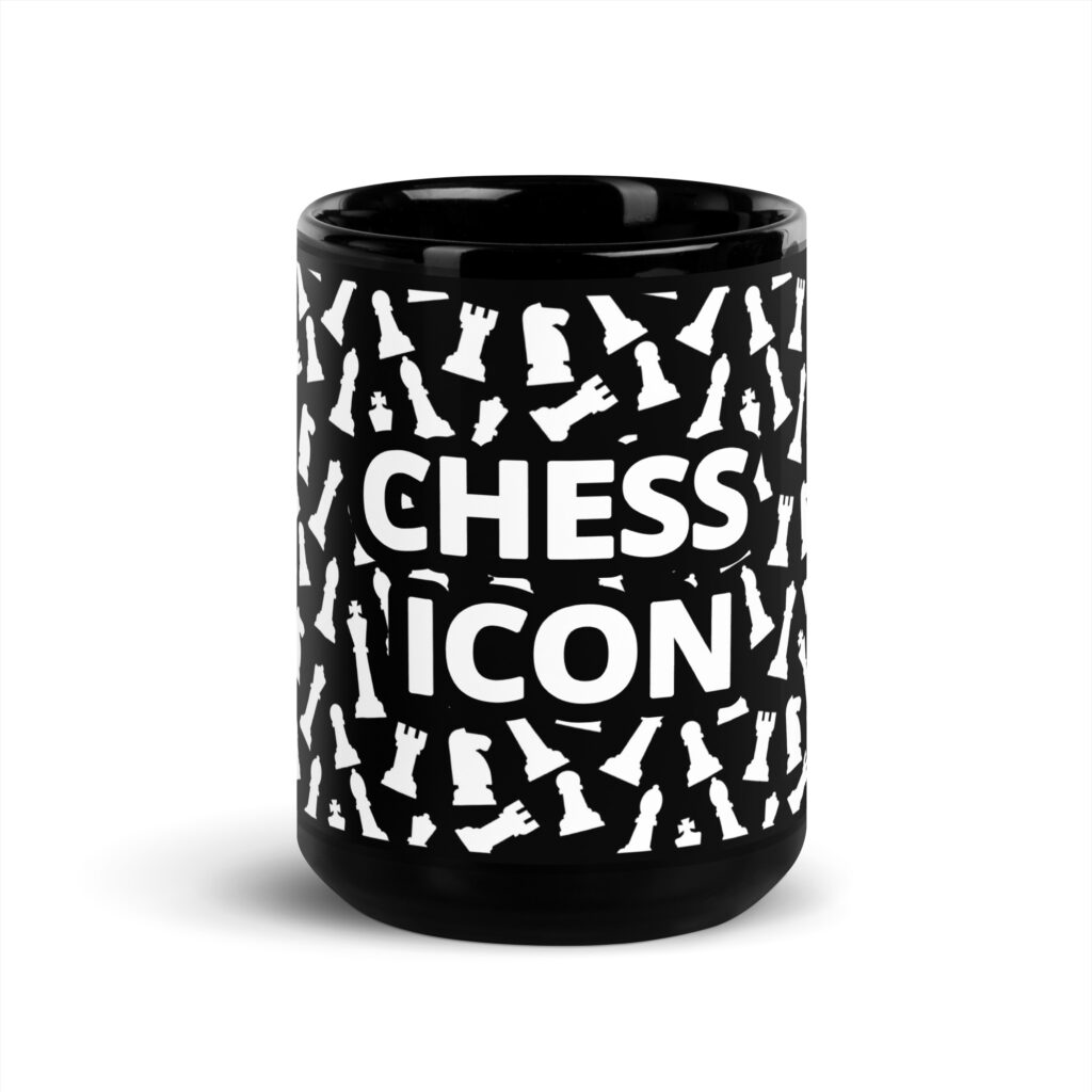 Black Chess Icon Mug 15 oz