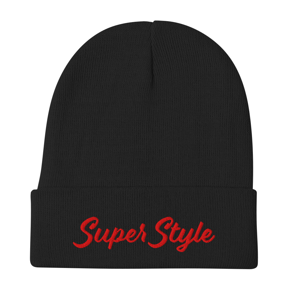 Super Style Red Text Beanie