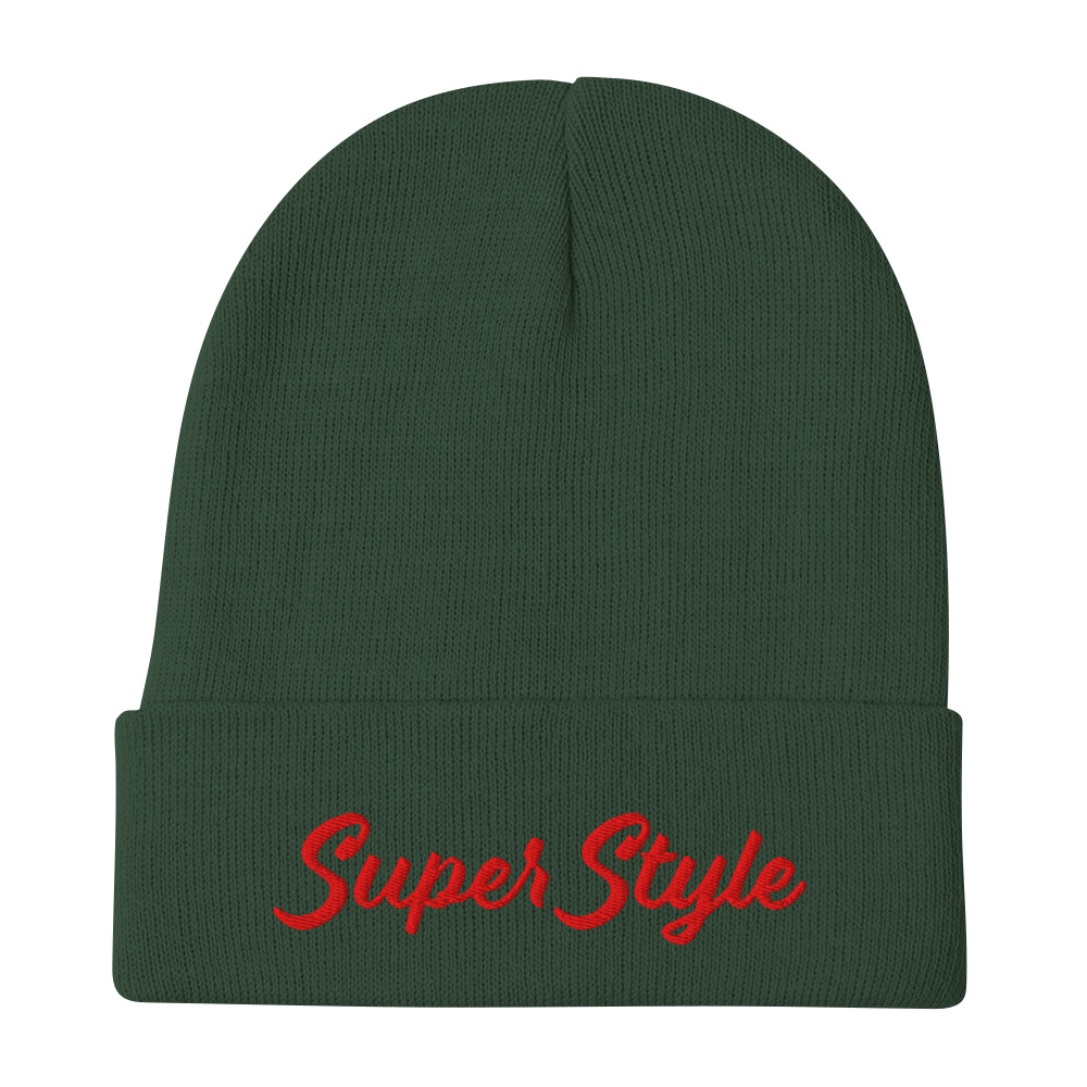 Super Style Red Text Beanie - Image 3
