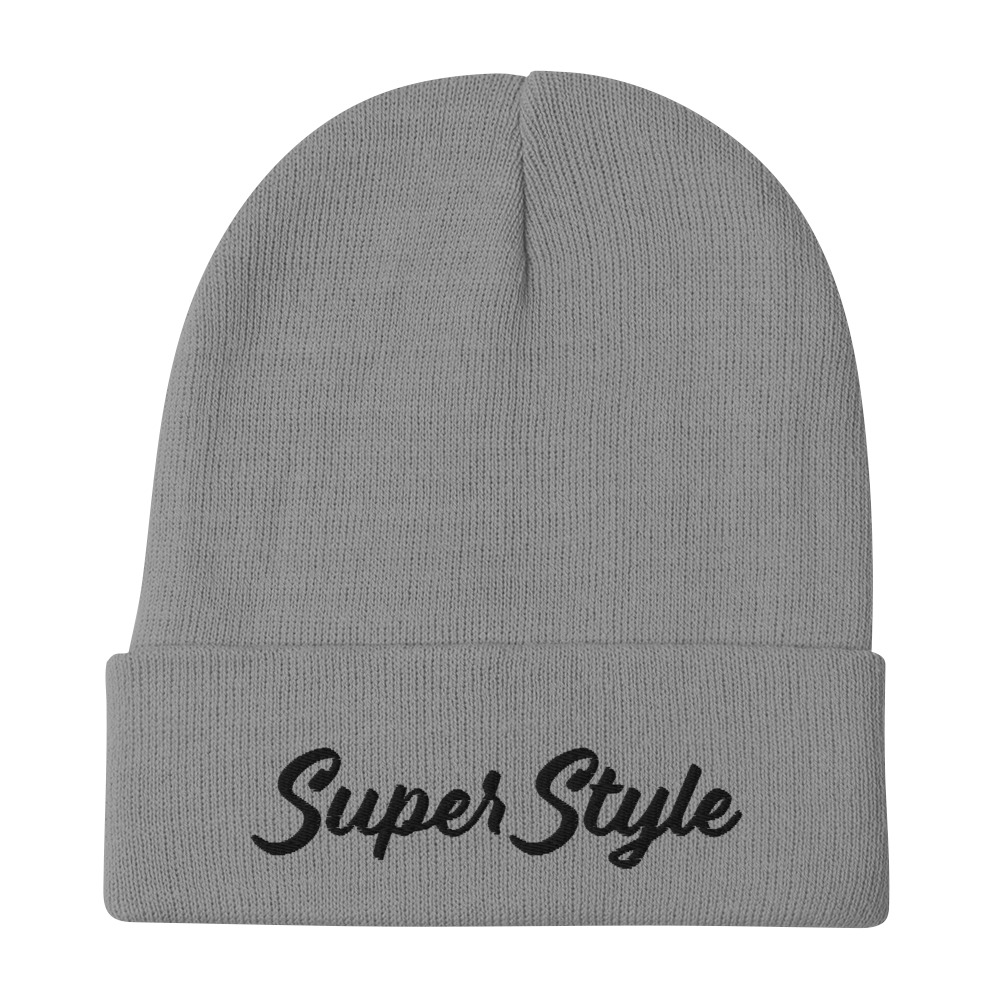 Super Style Black Text Beanie - Image 4