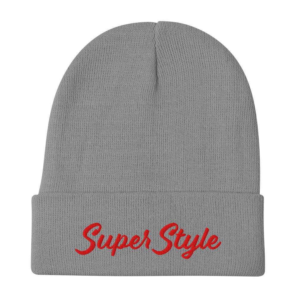 Super Style Red Text Beanie - Image 4