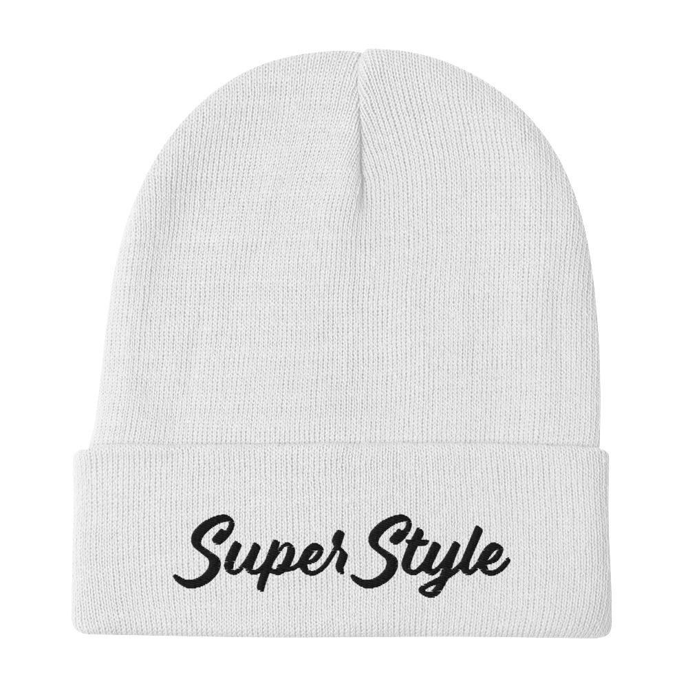 Super Style Black Text Beanie - Image 5