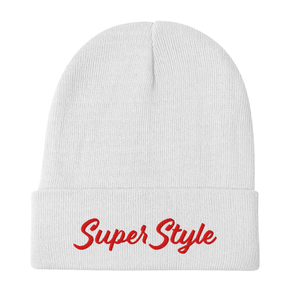 Super Style Red Text Beanie - Image 5